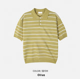 Luca Punching Short Sleeve Collar Knit