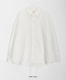 Ebenk Back Ribbon Cotton Over Shirt