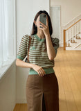 Gret Pintuck Slit Long Skirt