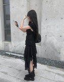 Sourcing Linen Buckle Middle Boots