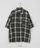 [unisex] Freeta pocket over check shirt