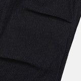 Harvey striped black pintuck denim