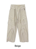 Raven Belted Dyeing Cargo Pants