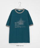 [unisex] Heno Star Color Matching Over Short Sleeve T-Shirt
