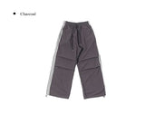 BT Nylon Track Pintuck Wide Pants