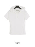Erica Hood Button Short Sleeve