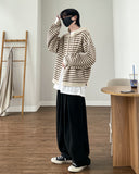 Tibber Stripe Knit Hood Zip-up