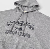 Manhattan Lettering Loose Fit Unisex Lightweight Hood T-Shirt