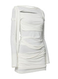 Asymmetrical Draped Long Dress