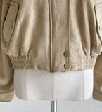 Bilotte Suede Blouson Zip-Up Jumper