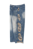 Penta Camo Layered Denim Pants