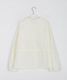 [BAONHAUS] Bottom Nylon Collar Shirring Blouse - F/W ver.