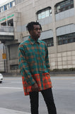 Heavy Overfit Check Colorblock Shirt
