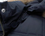 Rayoon fur hooded short zip-up padding