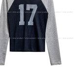 Seventeen raglan ribbed long sleeves