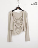[SET] Throw Shirring Sleeveless Long Sleeve Cardigan Set