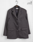 Tebbi Basic Boxy Oversized Fit Minimal Blazer Jacket