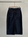 David Bandind Raw Denim Skirt