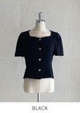 Terry Linen Puff Short Sleeve Blouse