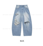 Pave Vintage Damage Balloon Denim Pants