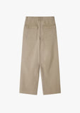 PIN-TUCK WASHED COTTON PANTS