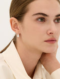 Champagne Moon Dew Drop Silver Fishing Earrings