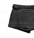 [Belt set] Tommy Slit Layered Skirt Pants