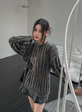 Pocket pleats A-line miniskirt