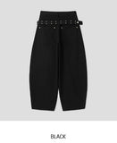Porty Studded Belted Balloon Pants