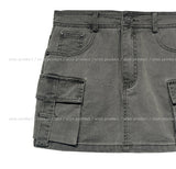 Vintage Fall-Up Cargo Mini Skirt