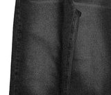 Eti Two Button Black Denim Wide Pants