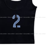 Didi numbering crop sleeveless