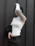 Metal pearl turtleneck