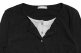 Ugi Color Layered Shirring T-shirt