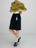 Seed Cotton Banding Bermuda Pants