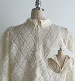 Rielson Tassel Jacquard Puff Shirring Blouse