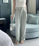 Light Cool Pintuck Wide Slacks
