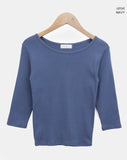 Keeper U-neck Basic Three Quarter Sleeve T-Shirt