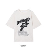 Starry Printing See-through Short Sleeve Knit