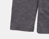 Sheen Layered Shirring V-Neck Long Sleeve T-Shirt