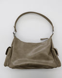 LaNew Diagonal Zipper Pocket Leather Shoulder Bag