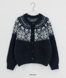 Gilever Raglan Nordic Wool Knit Cardigan