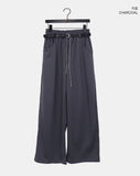 [Two-Way Bottom/Belt SET] Edge Banding Strap String Wide Training Long Pants