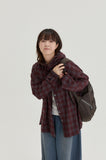 [BAONHAUS] Kitket Check Over Hood Shirt