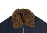 Hino Fluffy Fur Collar Pocket Jumper