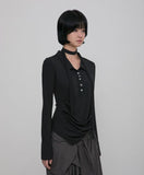 Asymmetrical Draped Shirt