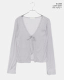 Bamin dot strap see-through cardigan