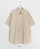 [unisex] Biger Cotton Over Short Sleeve Shirt