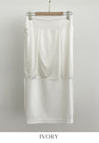Laend Cool Basic Back Slit H-Line Skirt
