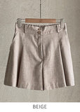 Cordeli Two Button Pin Tuck Banding Shorts